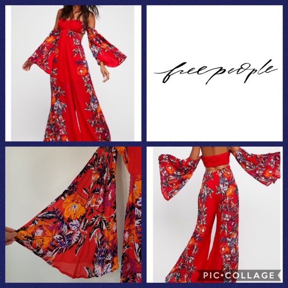 Free People Boho Falling Flowers Jumpsuit - Picture 8 of 8